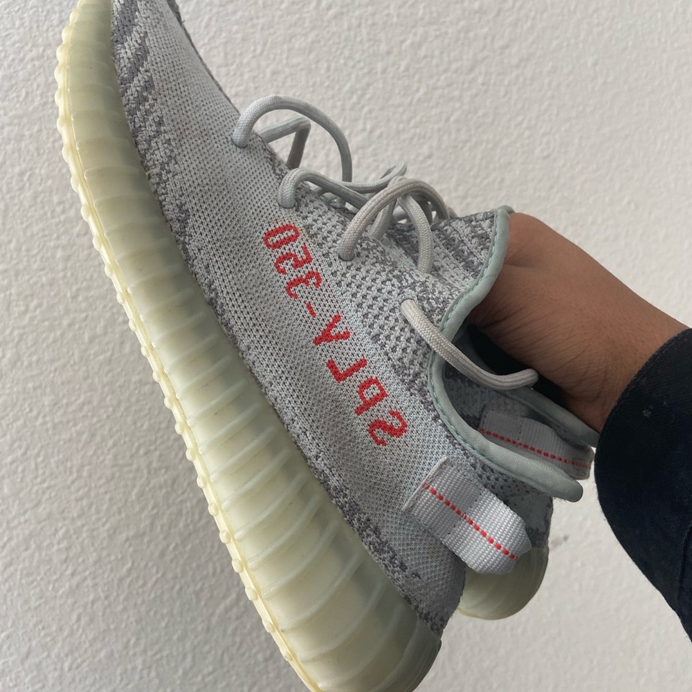 Yeezy 350 v2 blue tint